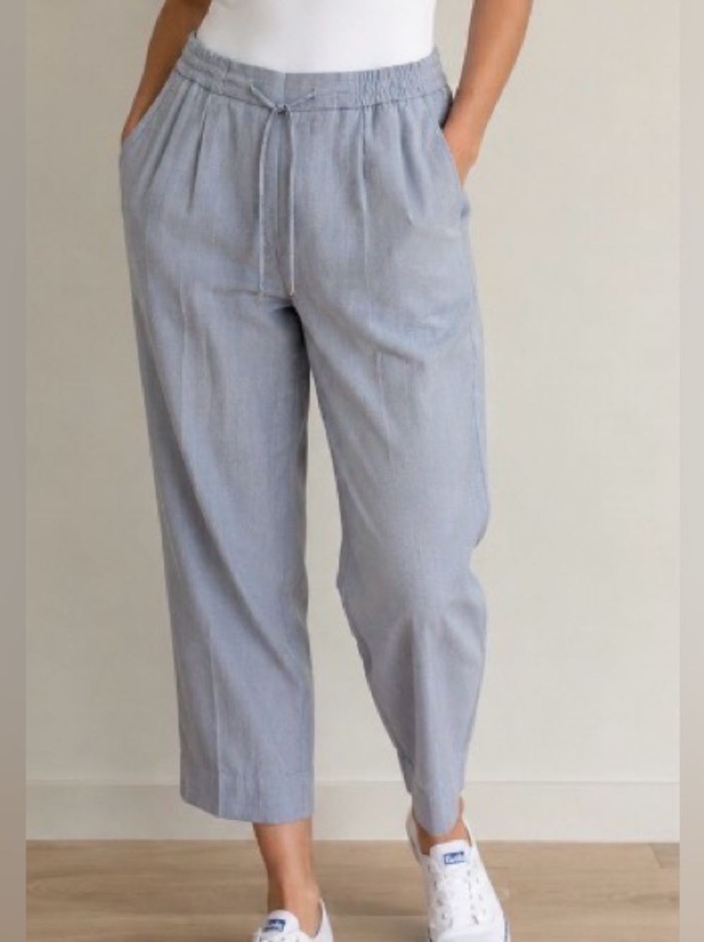 OPUS Melosa Breeze Blue Casual Coastal Ankle Pants Size 12/14